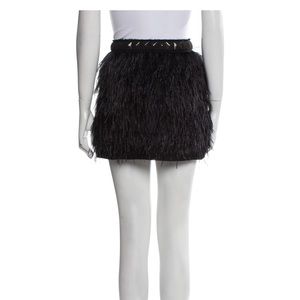 Michael kors feather skirt with studded belt